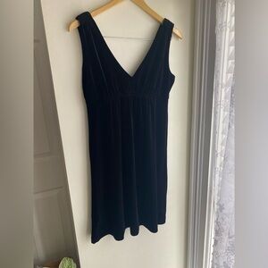 Old Navy Velvet Babydoll Dress Black Elegant Black Sleeveless Fit & Flare Small